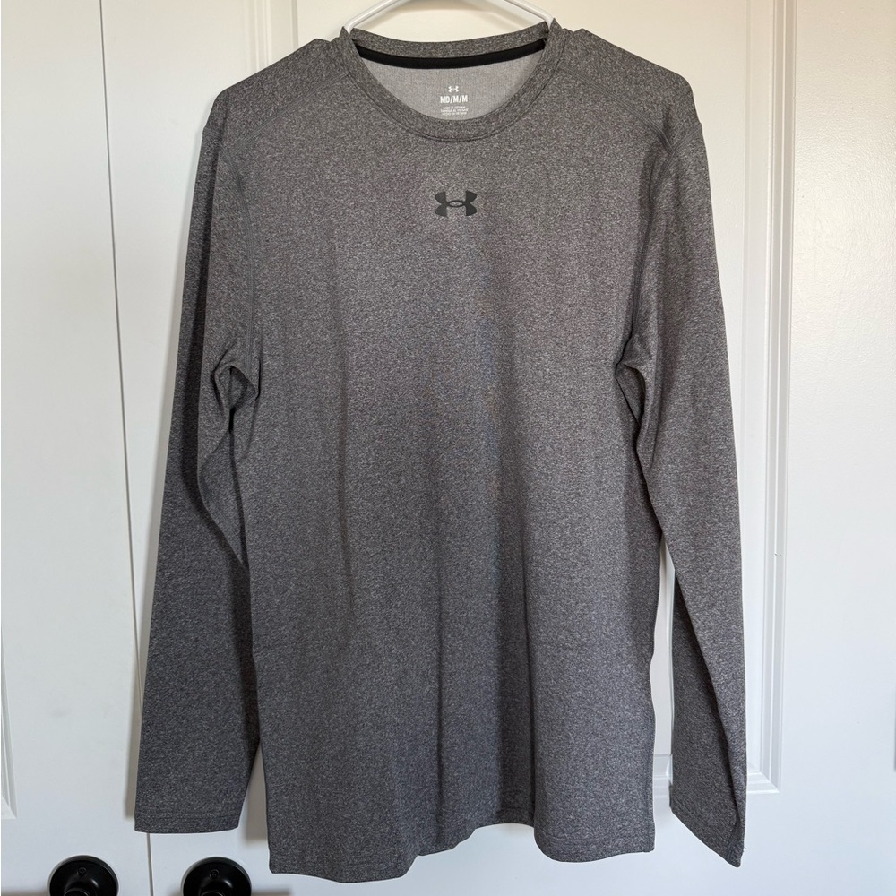 Under Armour Men's Long Sleeve Heather Gray Performance Crew